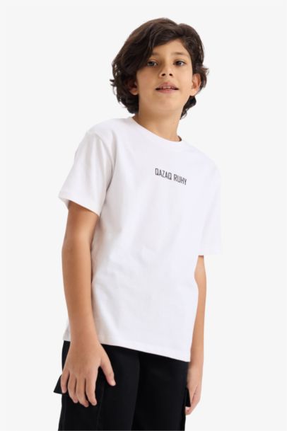 Boy Crew Neck Printed Short Sleeve T-Shirt