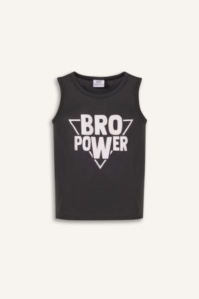 Bisiklet Yaka Baskılı Atlet Erkek Bebek