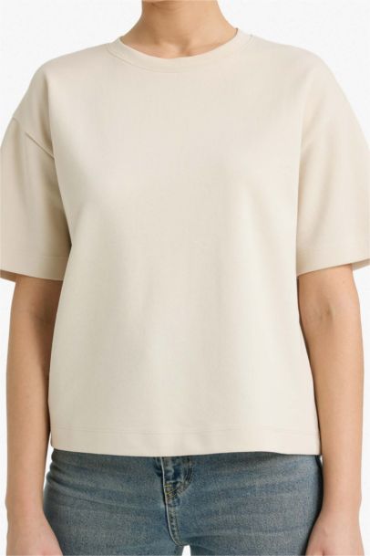 T-shirt oversize basique à manches courtes et col rond