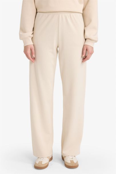 Pantalon basique droit à jambes larges