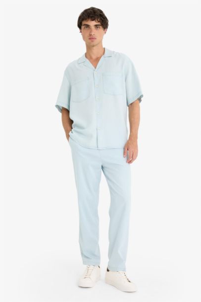 قميص نص ردن قطن قصة مريحة