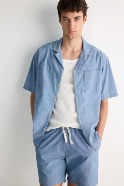 Cotton Relax Fit Denim Shirt