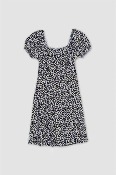 Cool Платье с Квадратным Вырезом и Цветочным Принтом