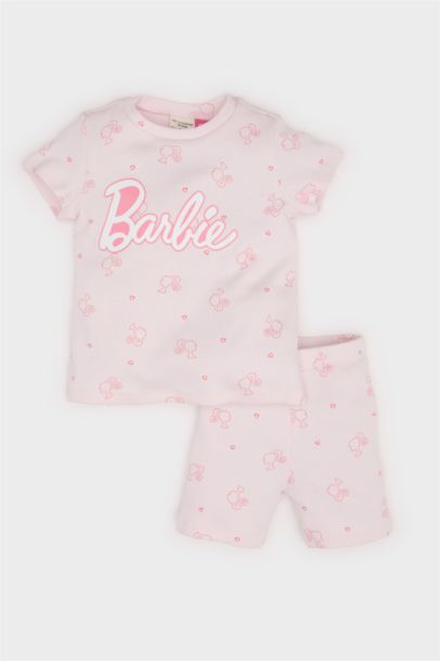 سيت بجامة بيبي بناتي مضلع من باربي - قطعتين