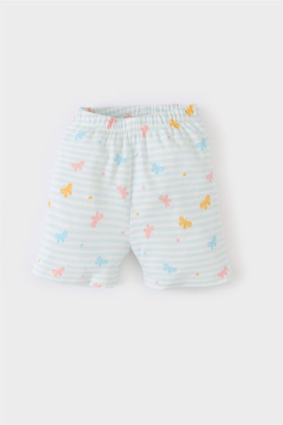 Baby Girl Butterfly Patterned Cotton 2 Piece Pajama Set