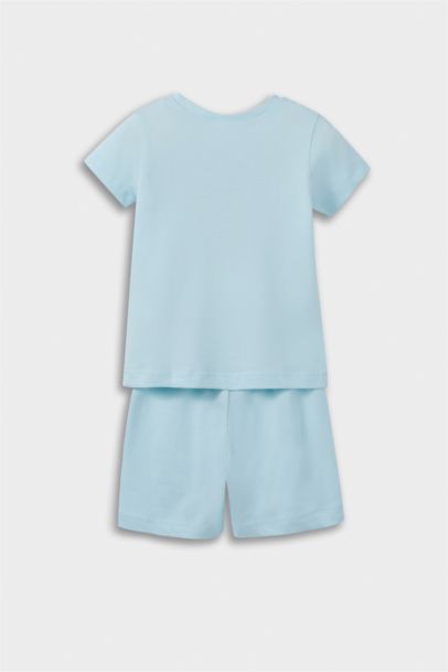 Girl Anime Printed Short Sleeve Cotton 2 Piece Pajama Set