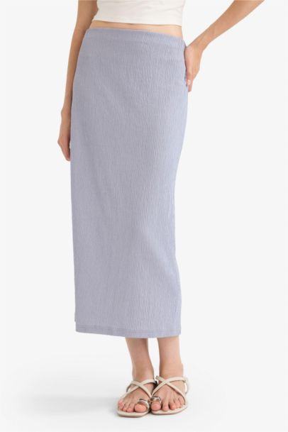 Normal Waist Wrap Pencil Maxi Skirt