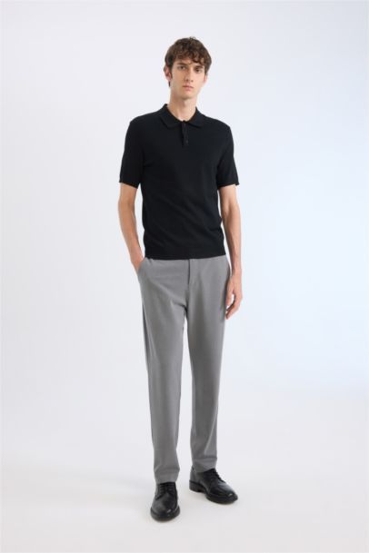 Standard Fit Polo Collar Knitwear Polo T-Shirt