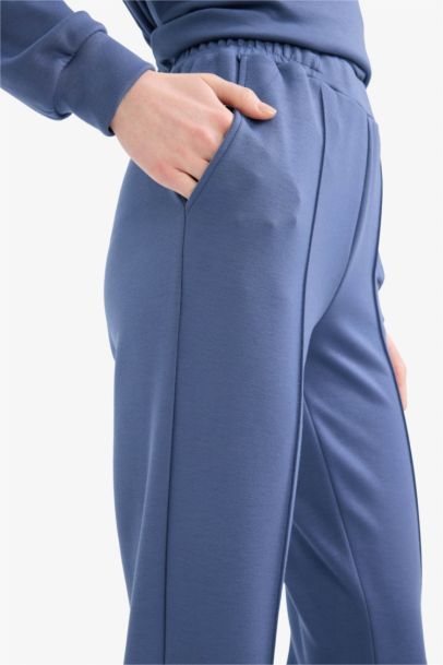 Regular Fit Flexible Waist Basic Trousers