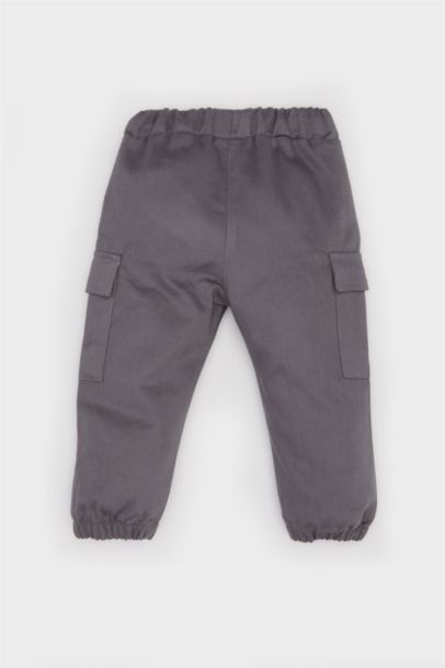 Pantalon cargo en gabardine avec poches pour bébé garçon