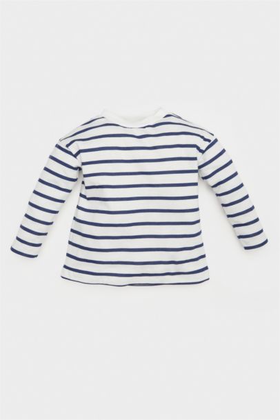Ensemble de T-shirt rayé à manches longues et salopette pour bébé garçon