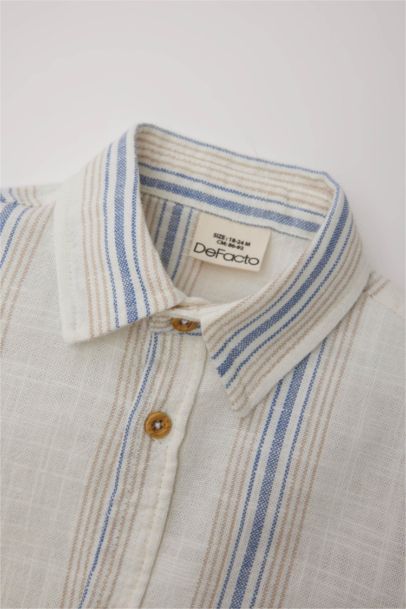 Chemise rayée à manches longues pour bébé garçon