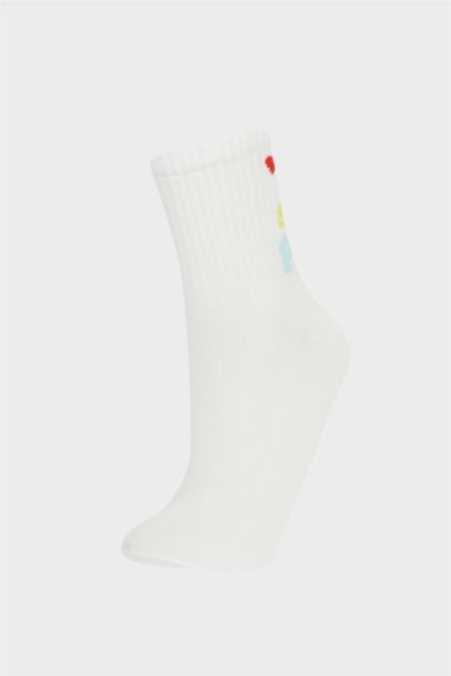 Woman Comfortable Elastic 3 Piece Cotton Long Socks