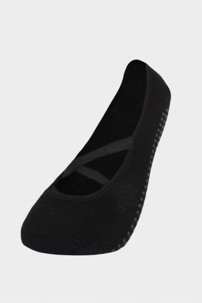 Woman Non-Slip Sole 2 Piece Cotton Pilates Socks