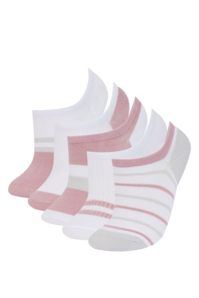 Woman Striped 5 Piece Step Socks