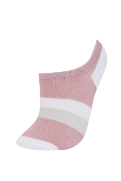 Woman Striped 5 Piece Step Socks