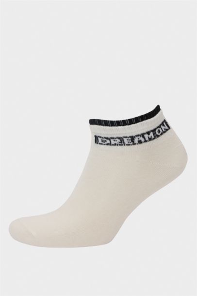 Woman Slogan 5 Piece Short Socks