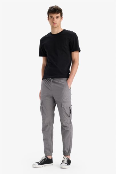 %100 Pamuk Regular Kargo Cepli Yazlık Jogger Paraşüt Pantolon