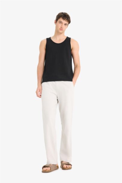 Slim Fit Ribana Crew Neck Tank Top