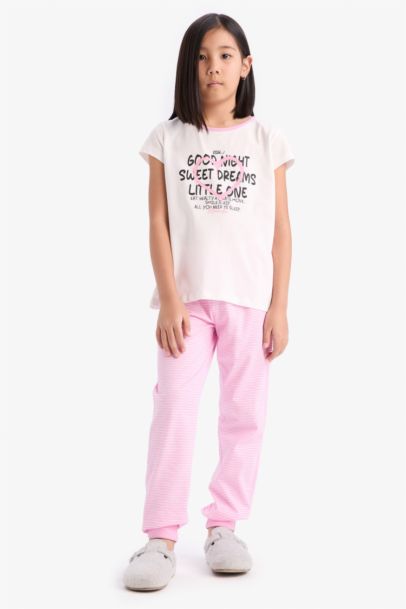 Girl Printed Top Bottom 2 Piece Pajama Set