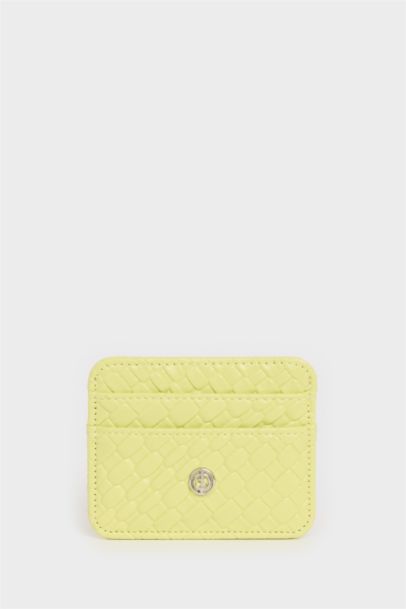 Woman Faux Leather Business Card Wallet