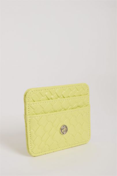 Woman Faux Leather Business Card Wallet