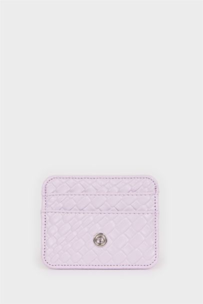 Woman Faux Leather Business Card Wallet