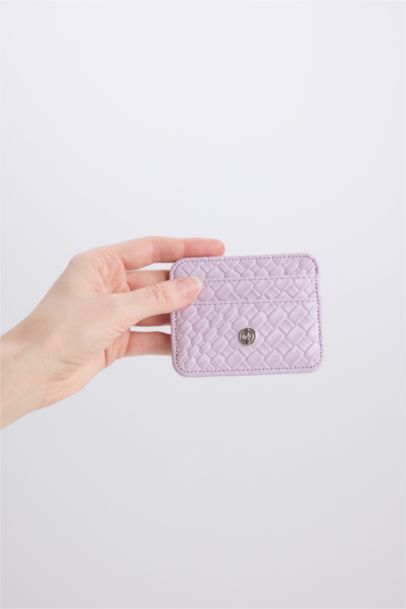 Woman Faux Leather Business Card Wallet