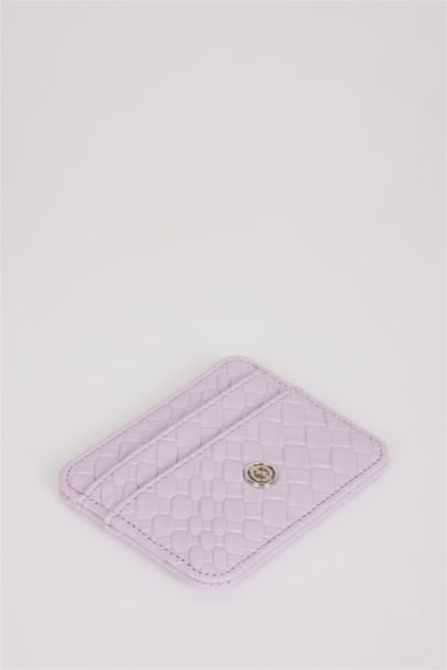 Woman Faux Leather Business Card Wallet