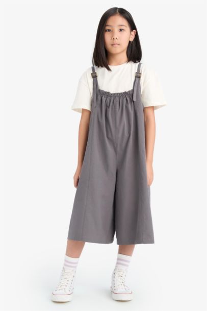 Girl Poplin Jumpsuit