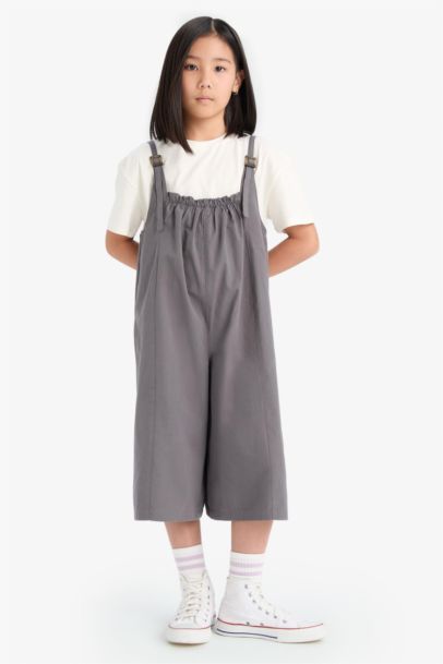 Girl Poplin Jumpsuit