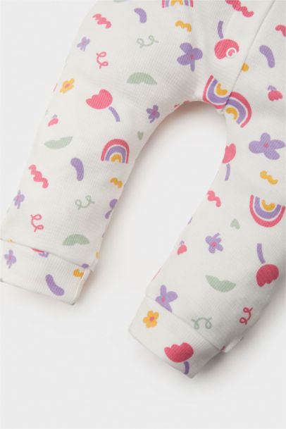 طقم من بدلة بنات بطبعة قوس قزح و اكسسوار شعر