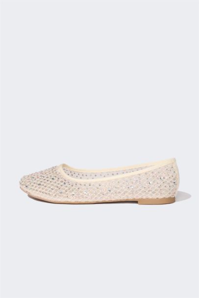 Woman Stoned Ballerina Flat Shoes