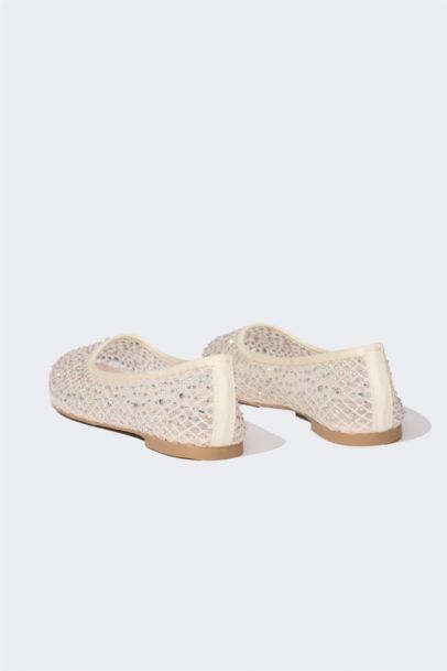 Woman Stoned Ballerina Flat Shoes