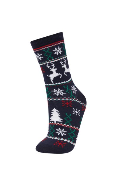 Woman 2 piece Christmas Cotton Long Socks