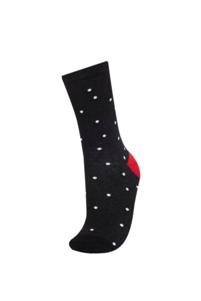 Woman Christmas Themed 2 Piece Cotton Long Socks