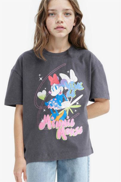 Girl Disney Mickey & Minnie Oversize Fit Short Sleeve T-Shirt