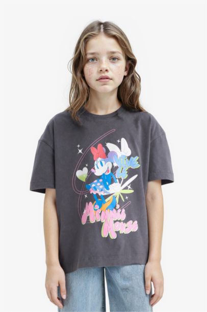 Girl Disney Mickey & Minnie Oversize Fit Short Sleeve T-Shirt