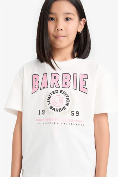 Girl Barbie Relax Fit Crew Neck Short Sleeve T-Shirt