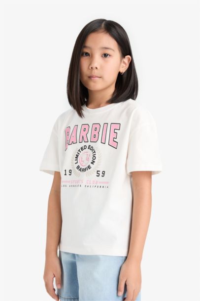 Girl Barbie Relax Fit Crew Neck Short Sleeve T-Shirt