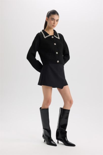 شورت تنورة سامبل بخصر عالي