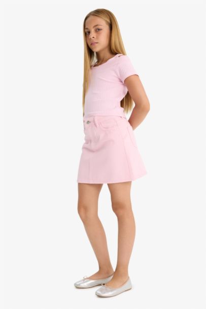 Girl Gabardine Standard Fit Skirt