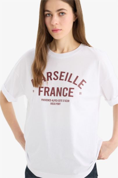 Oversize Fit Crew Neck Short Sleeve T-Shirt