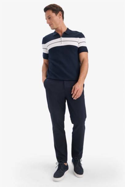 Standard Fit Short Sleeve Knitwear Cotton Polo T-Shirt