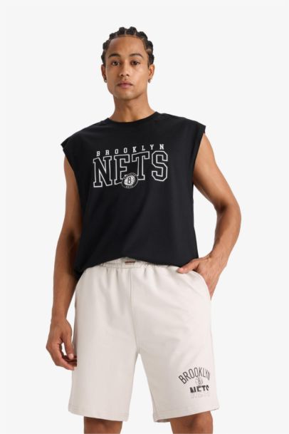 DeFactoFit NBA Brooklyn Nets Standard Fit Shorts