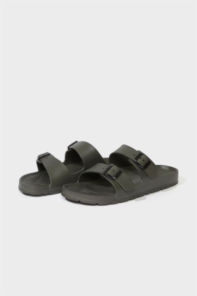 شبشب رجالي إيفا بكعب مسطح بشريط مزدوج