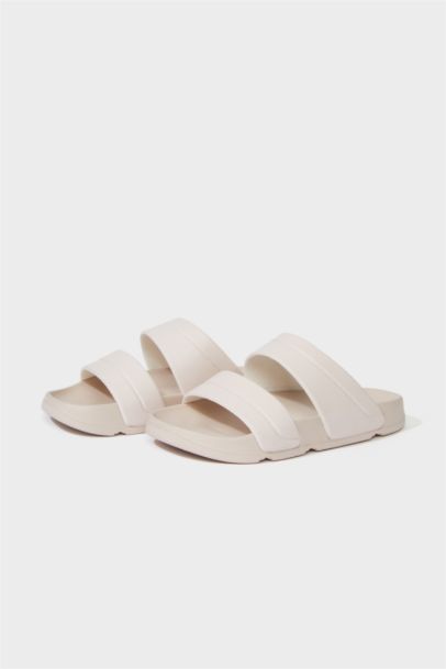 Woman Flat Sole Double Strap Eva Slippers