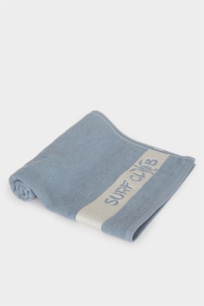 Boy Slogan Printed Cotton Beach Towel