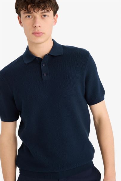 Standard Fit Polo Collar Knitwear Polo T-Shirt