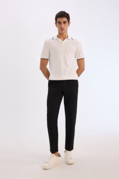 Standard Fit Short Sleeve Knitwear Polo T-Shirt